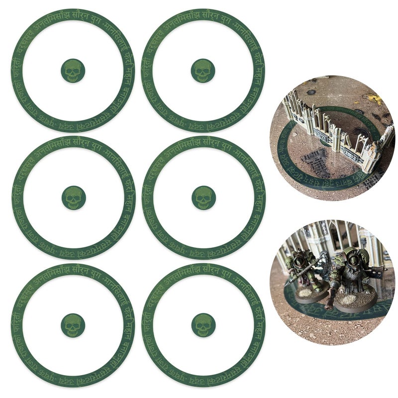 Jucoci Objective Point Markers 6PCS Set Objective Marker Compatible with WH40k Wargame (Miniature Not Included), Green - Image 1